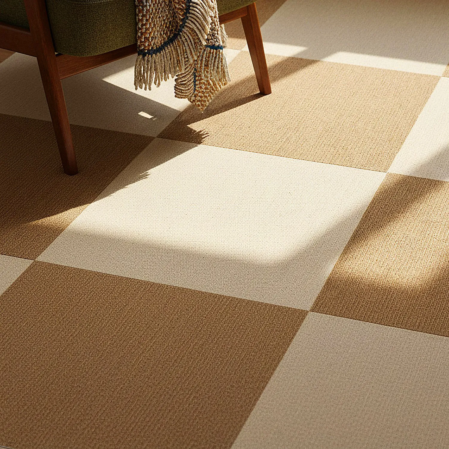 Moquette - Almeria Dalles textiles 24 unités (beige)