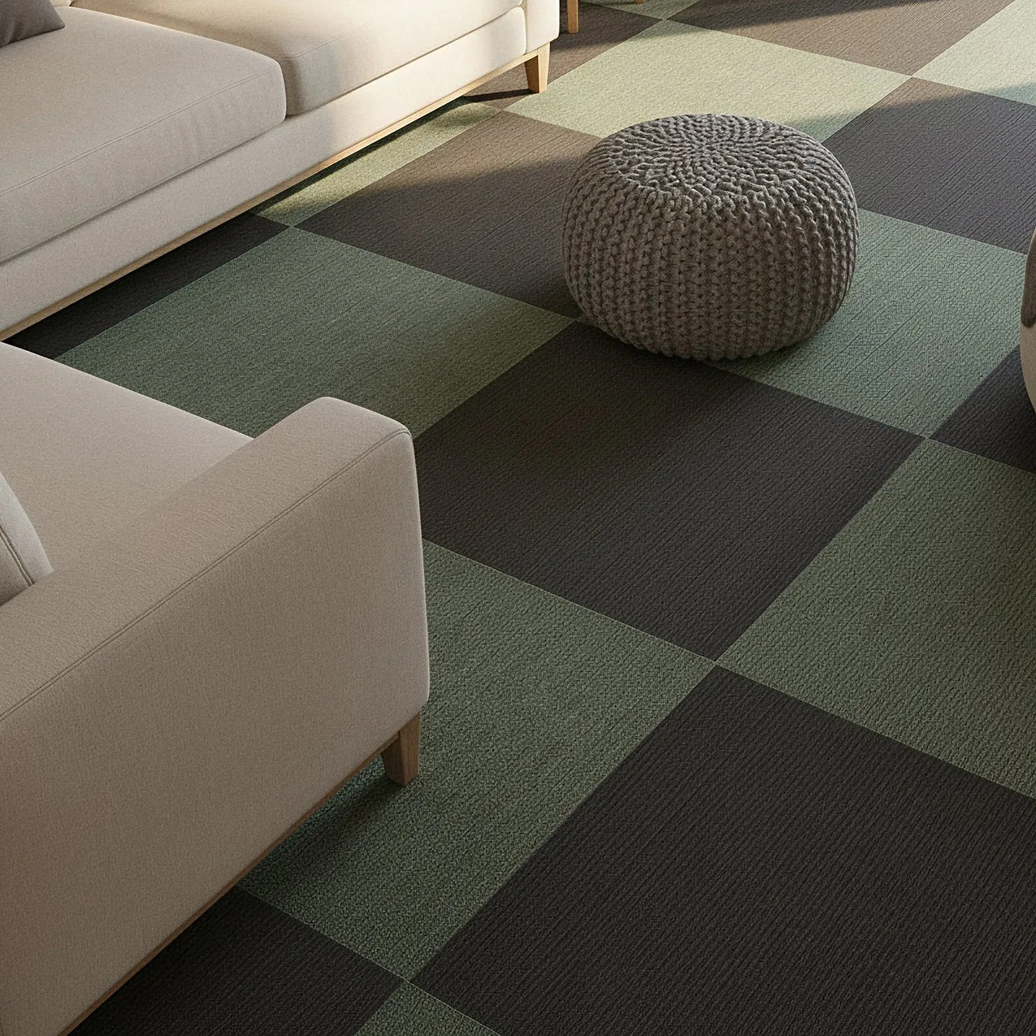 Moquette - Almeria Dalles textiles 24 unités (noir)