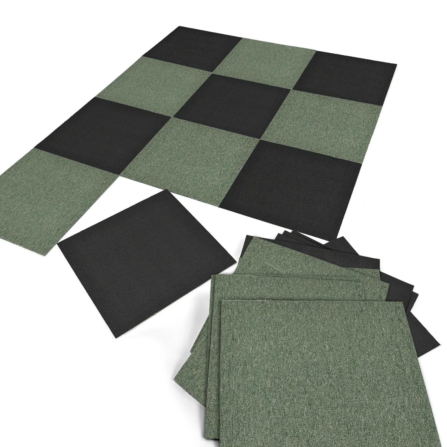 Moquette - Almeria Dalles textiles 24 unités (noir)