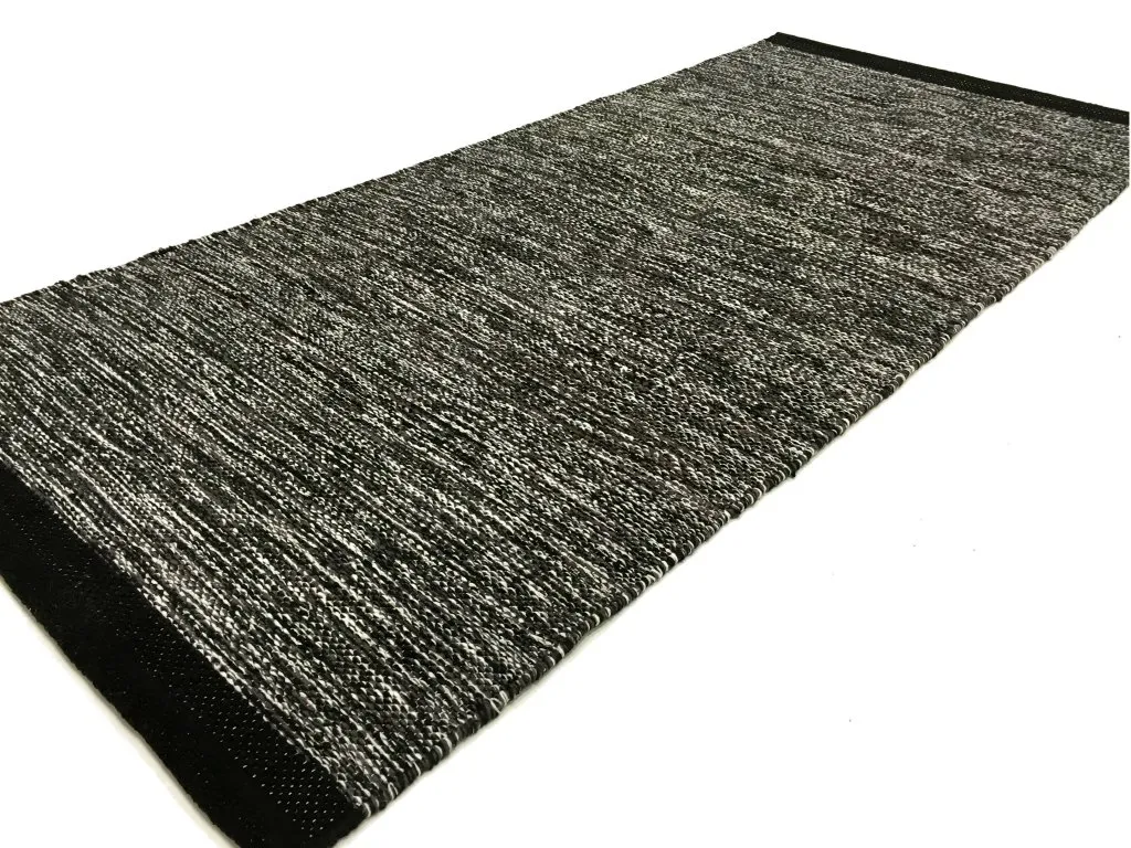 Tapis chiffons - Slite (noir-blanc)