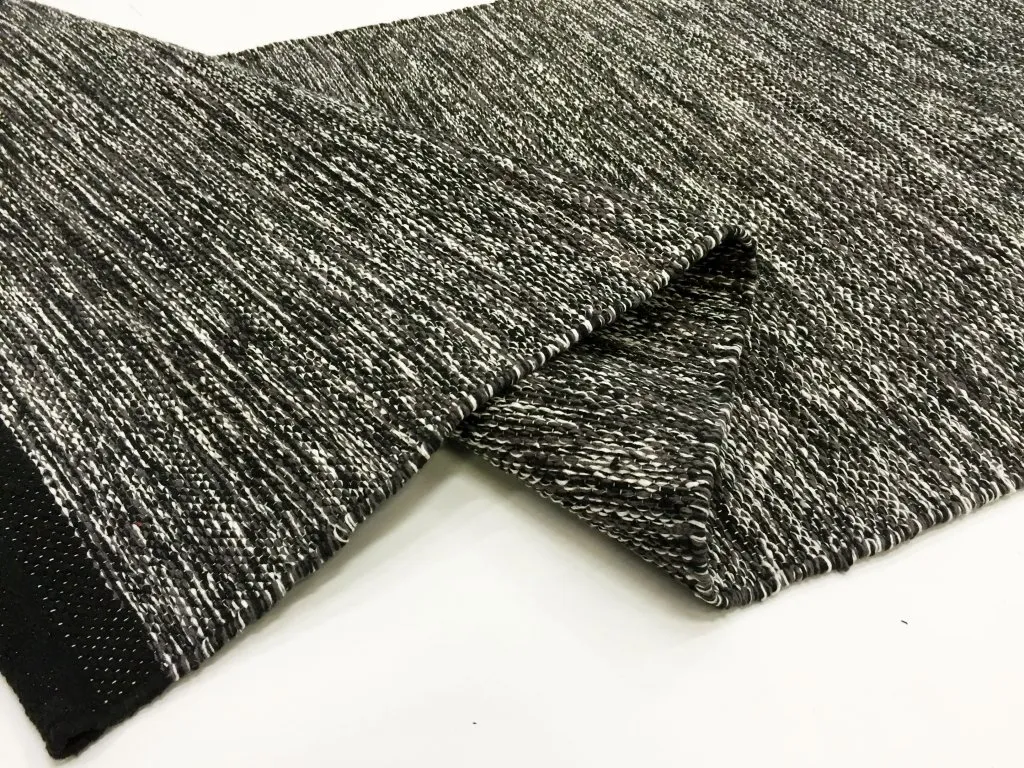 Tapis chiffons - Slite (noir-blanc)