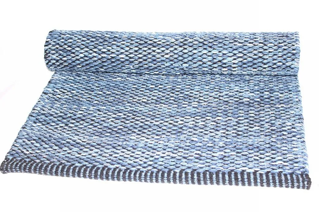 Tapis chiffons de Stjerna of Sweden - Tuva (bleu)