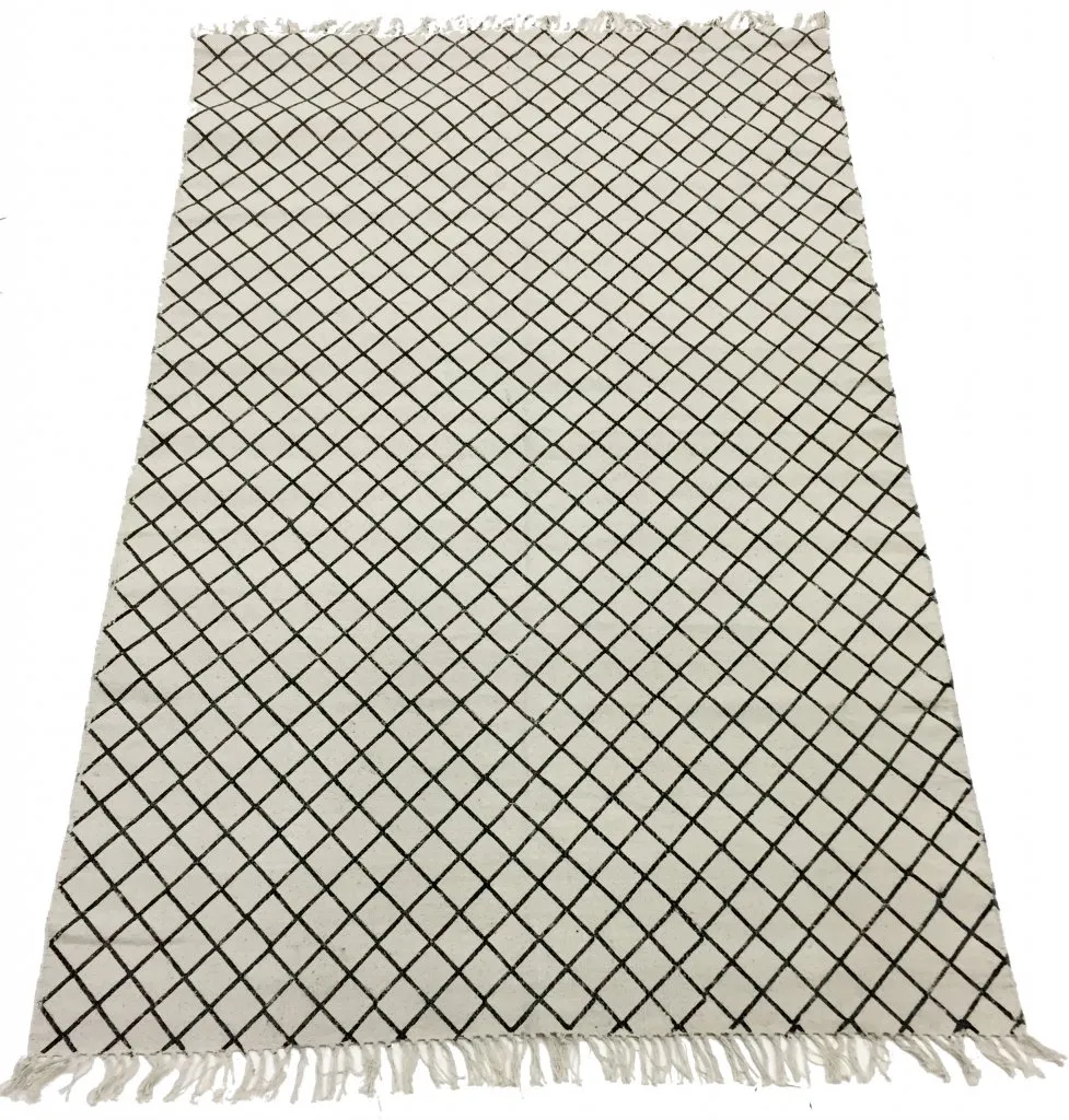 Tapis chiffons - Agadir (noir/blanc)