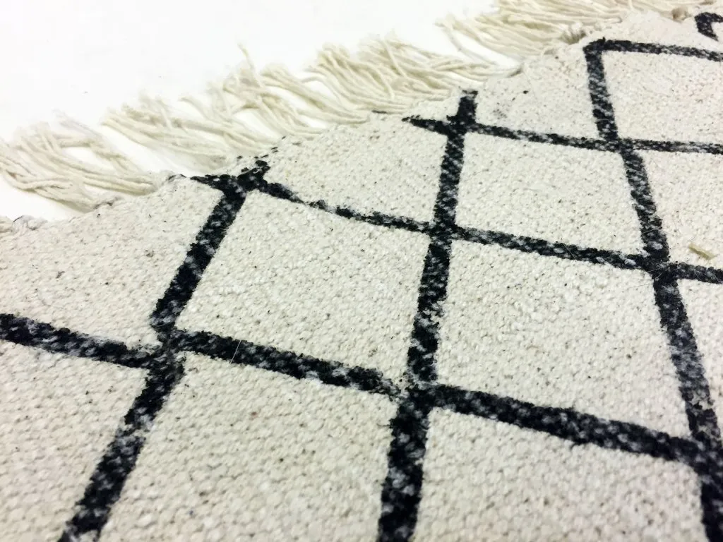 Tapis chiffons - Agadir (noir/blanc)