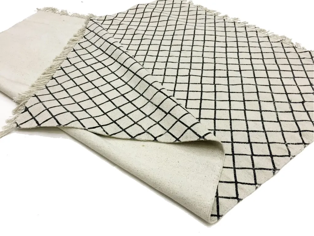 Tapis chiffons - Agadir (noir/blanc)