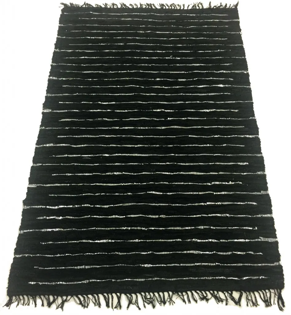 Tapis chiffons - Nordal Design (noir, 100 % cuir)
