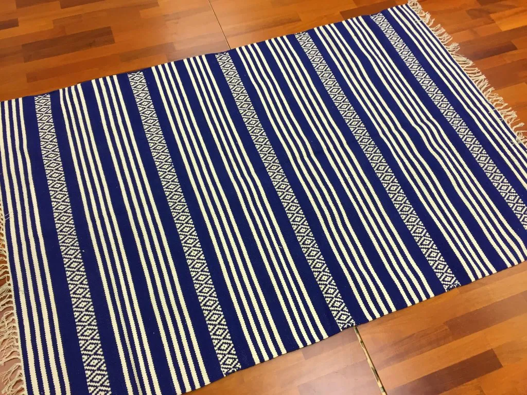 Tapis chiffons - Ystad (bleu)