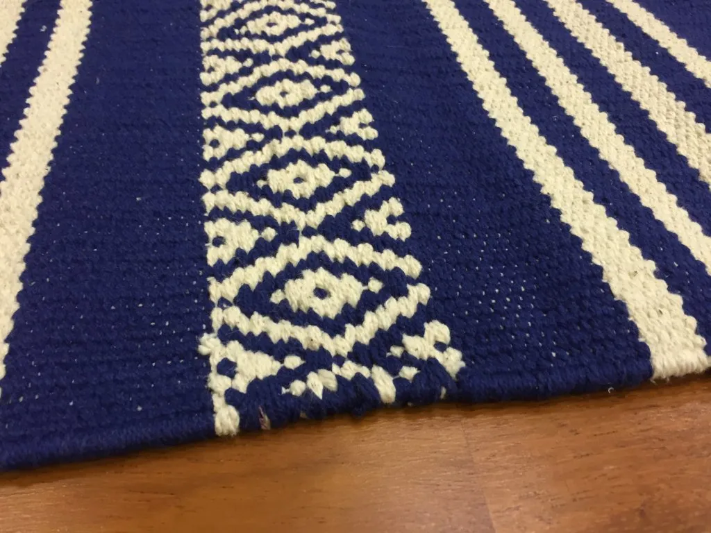 Tapis chiffons - Ystad (bleu)