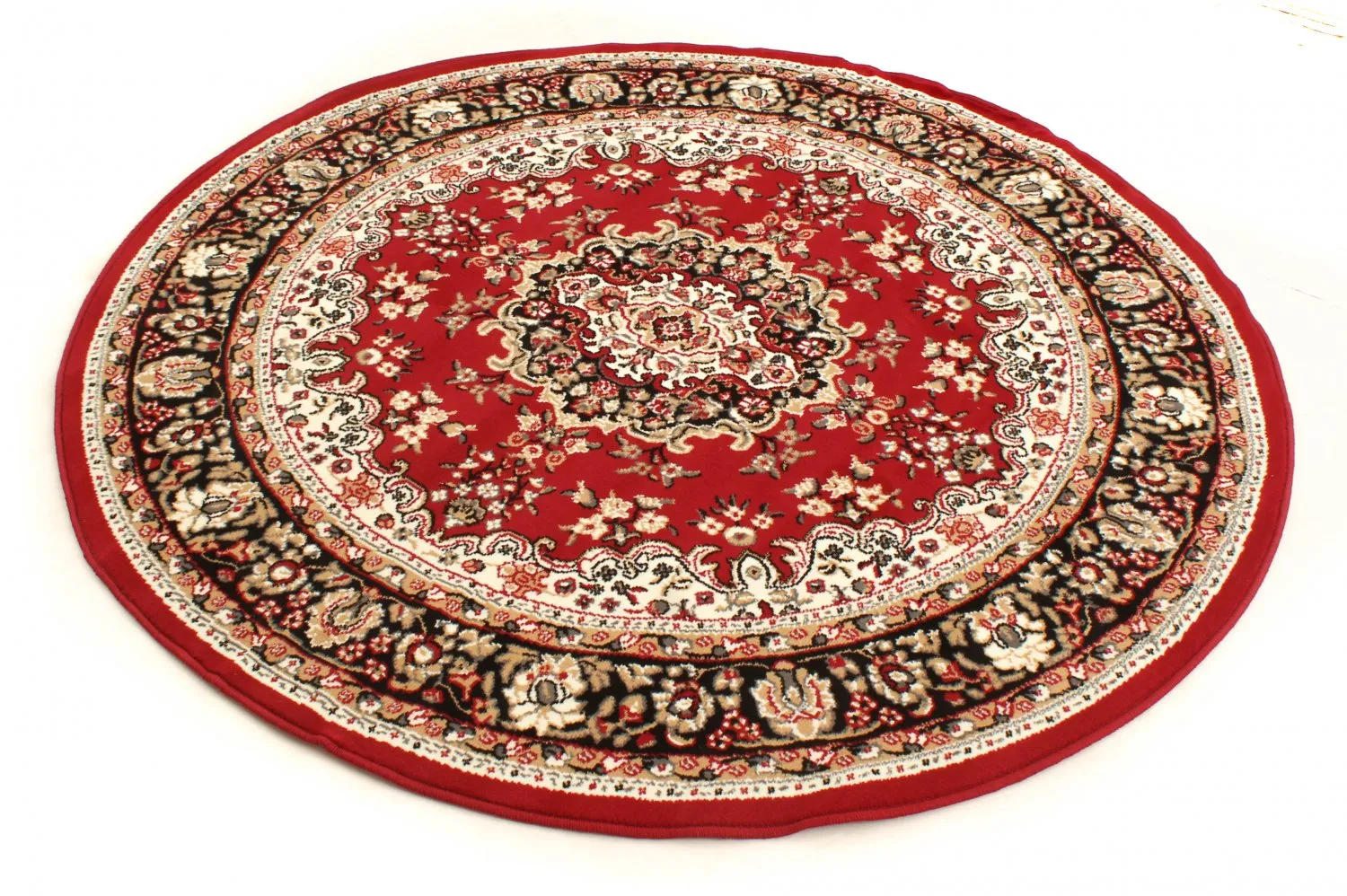 Tapis rond - Peking (rouge)