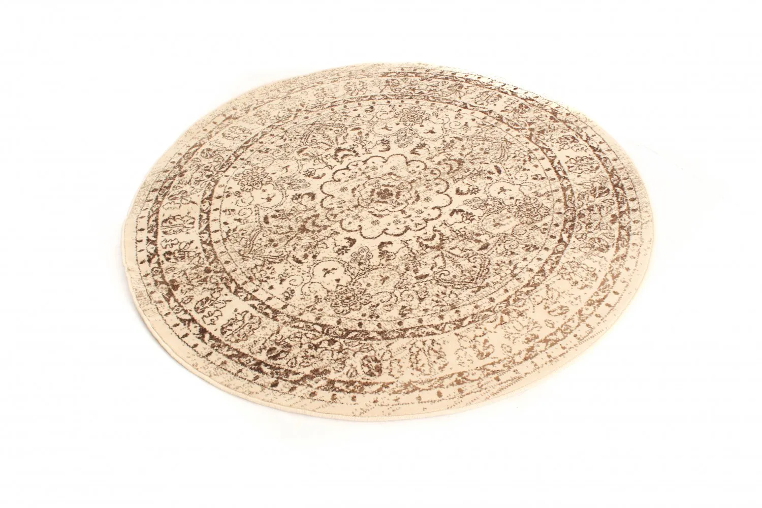 Tapis rond - Peking Noble (blanc)
