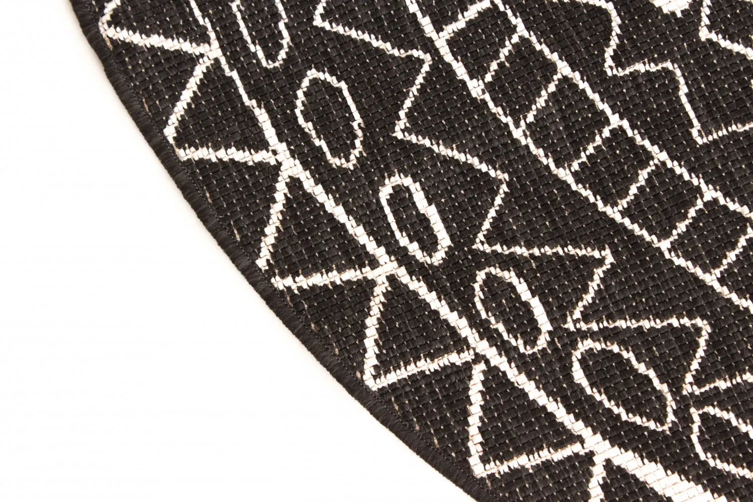 Tapis rond - Brussels Diamond (noir)