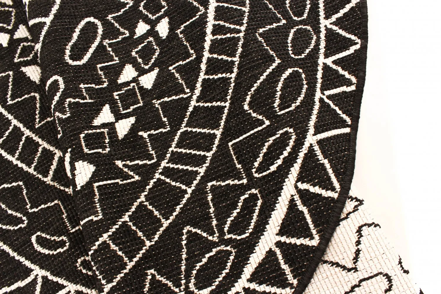 Tapis rond - Brussels Diamond (noir)