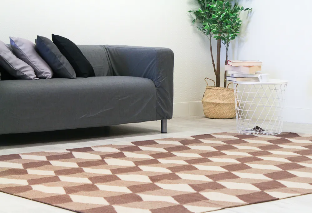 Tapis en laine - Floriáda (beige/marron)