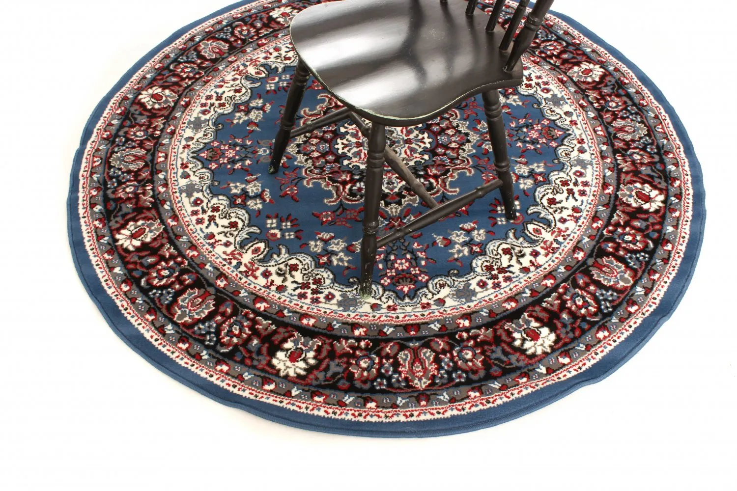 Tapis rond - Peking (bleu)