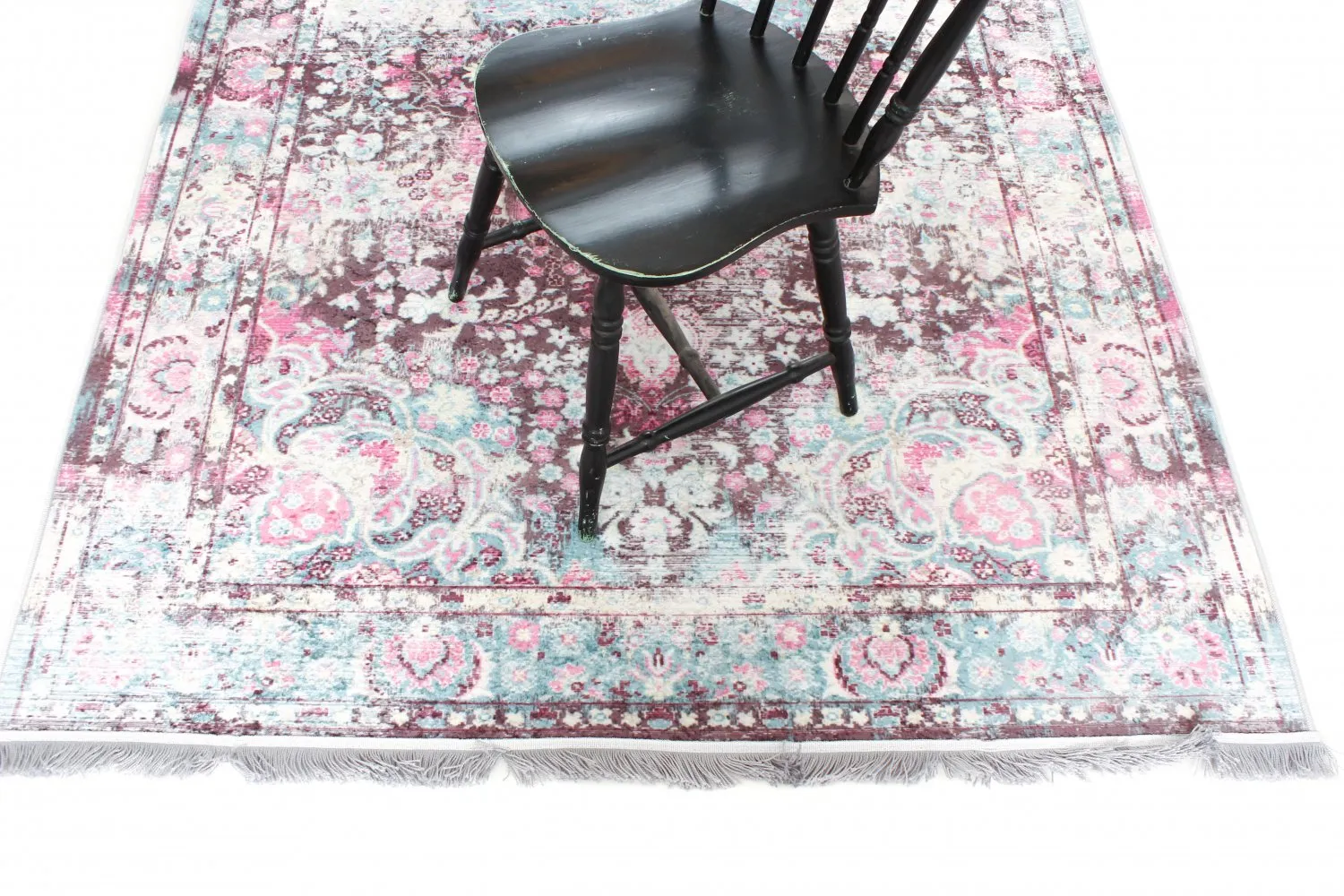 Tapis rond - Jedaida (rose/multicolore)