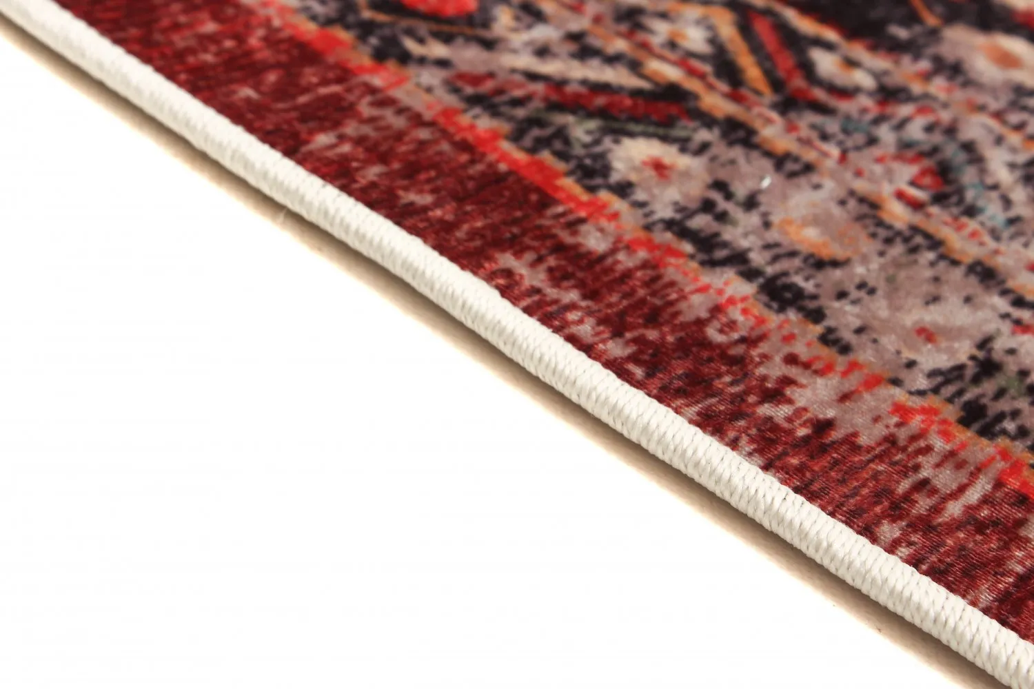 Tapis Wilton - Soussi (rouge/multicolore)