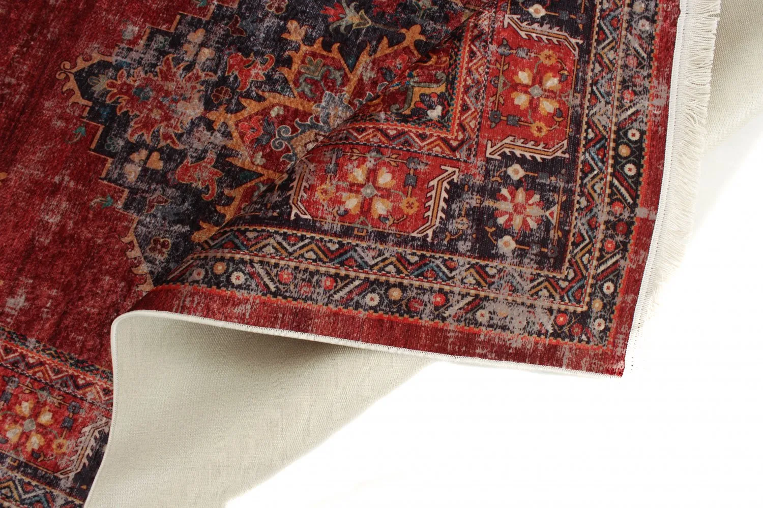Tapis Wilton - Soussi (rouge/multicolore)