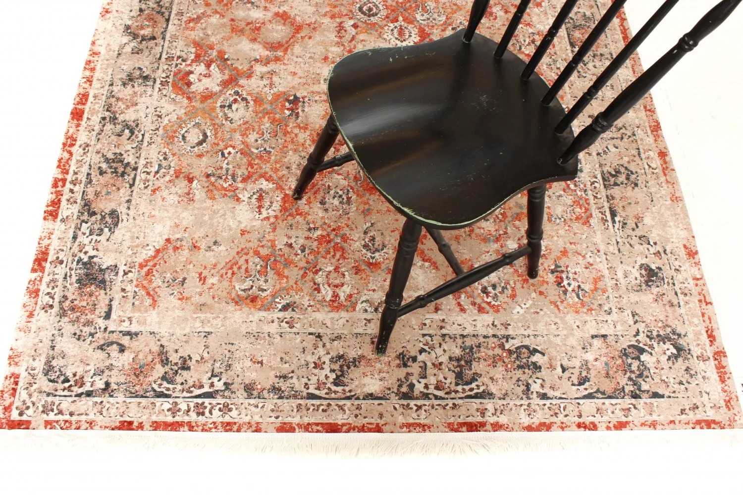 Tapis rond - Douz (rouge/multicolore)
