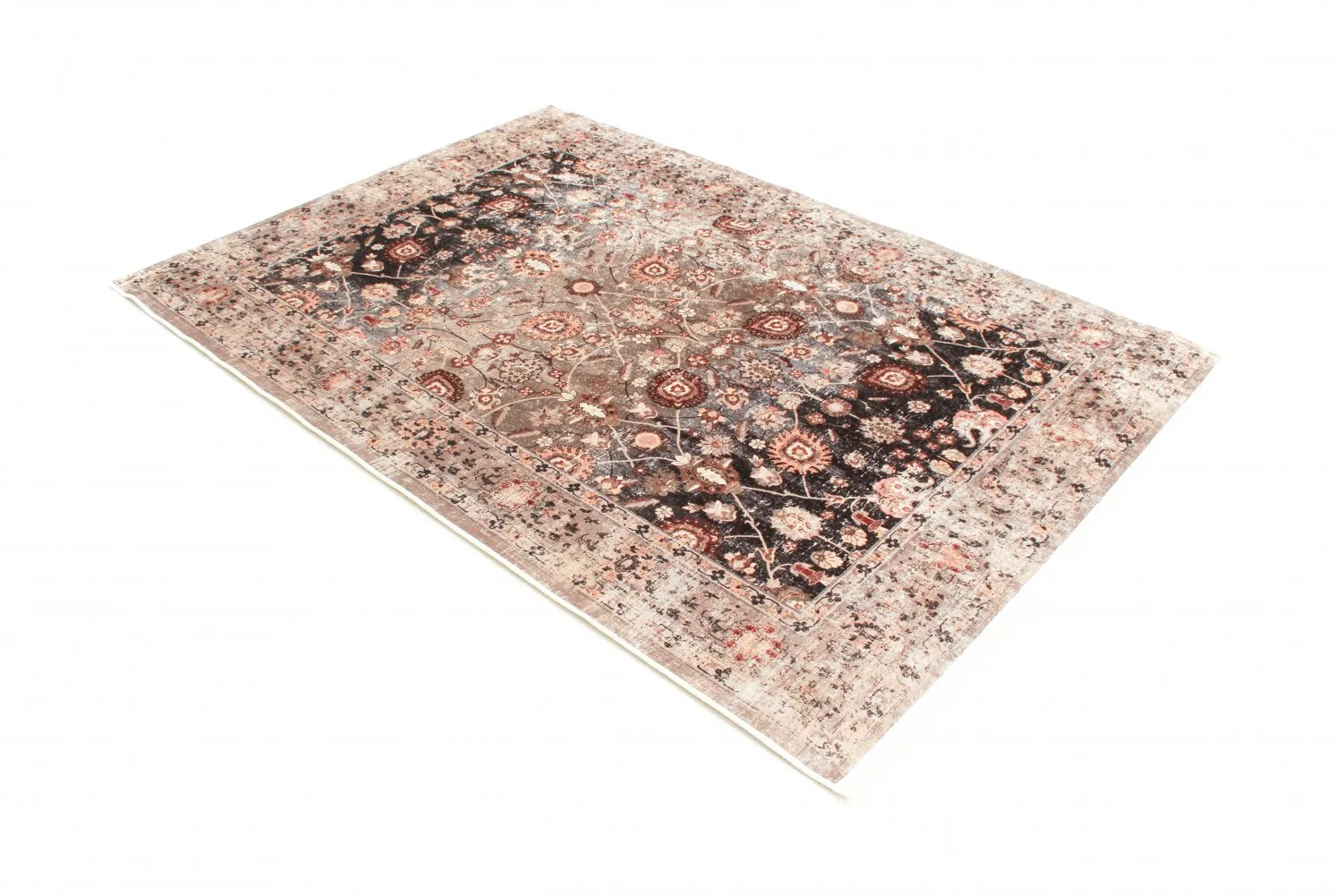 Tapis rond - Bouhjar (beige/multicolore)