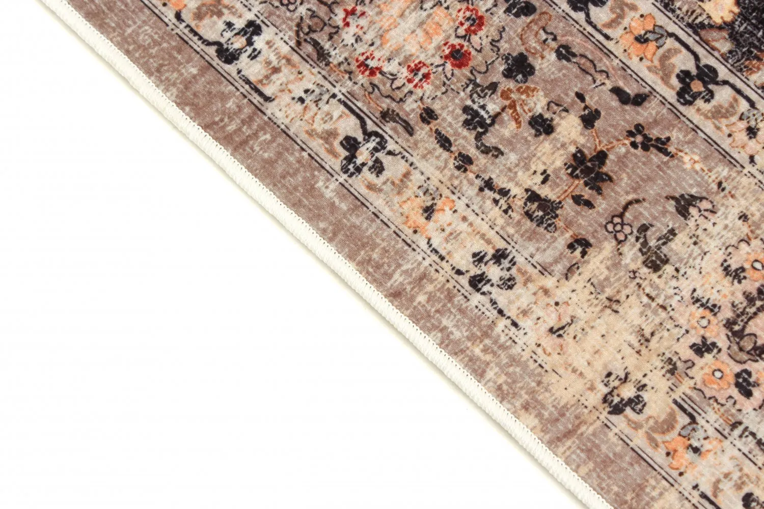 Tapis rond - Bouhjar (beige/multicolore)