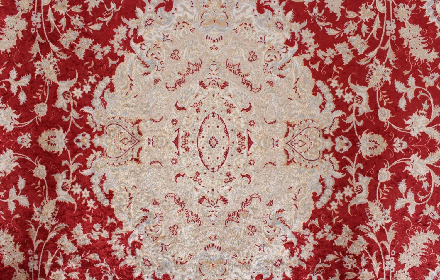 Tapis Wilton - Vakifli (rouge/multicolore)
