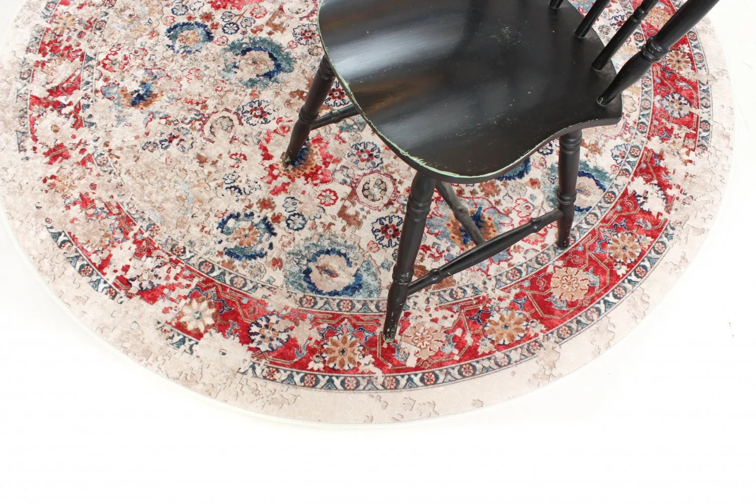 Tapis rond - Toujane (multicolore)