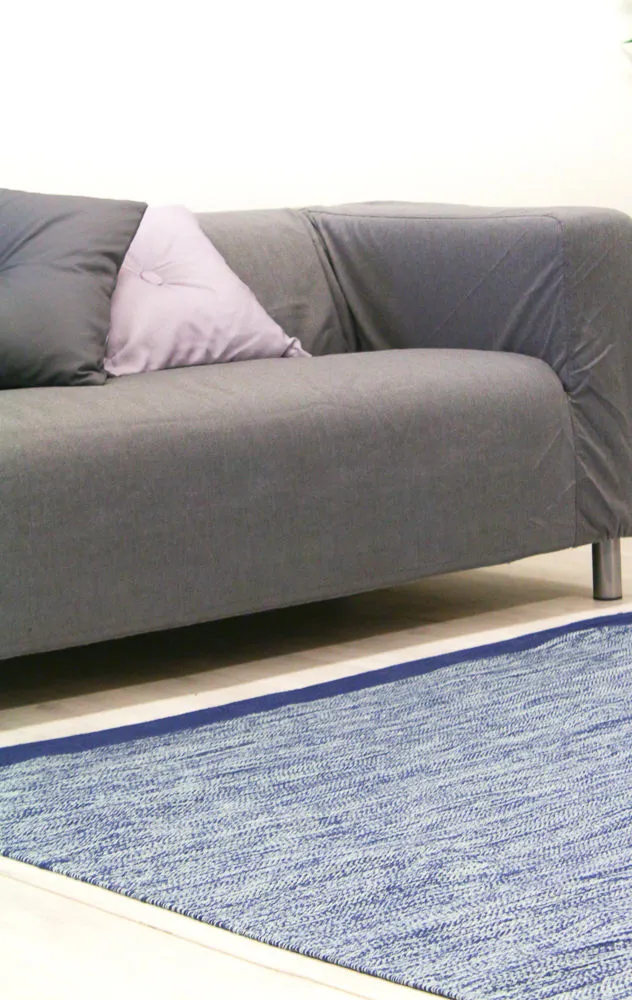 Tapis patchwork - Slite (bleu)