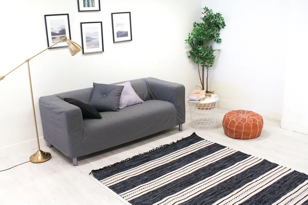 Tapis patchwork - Kajsa (noir)