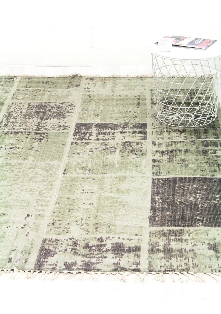 Tapis patchwork - Lismore (vert)