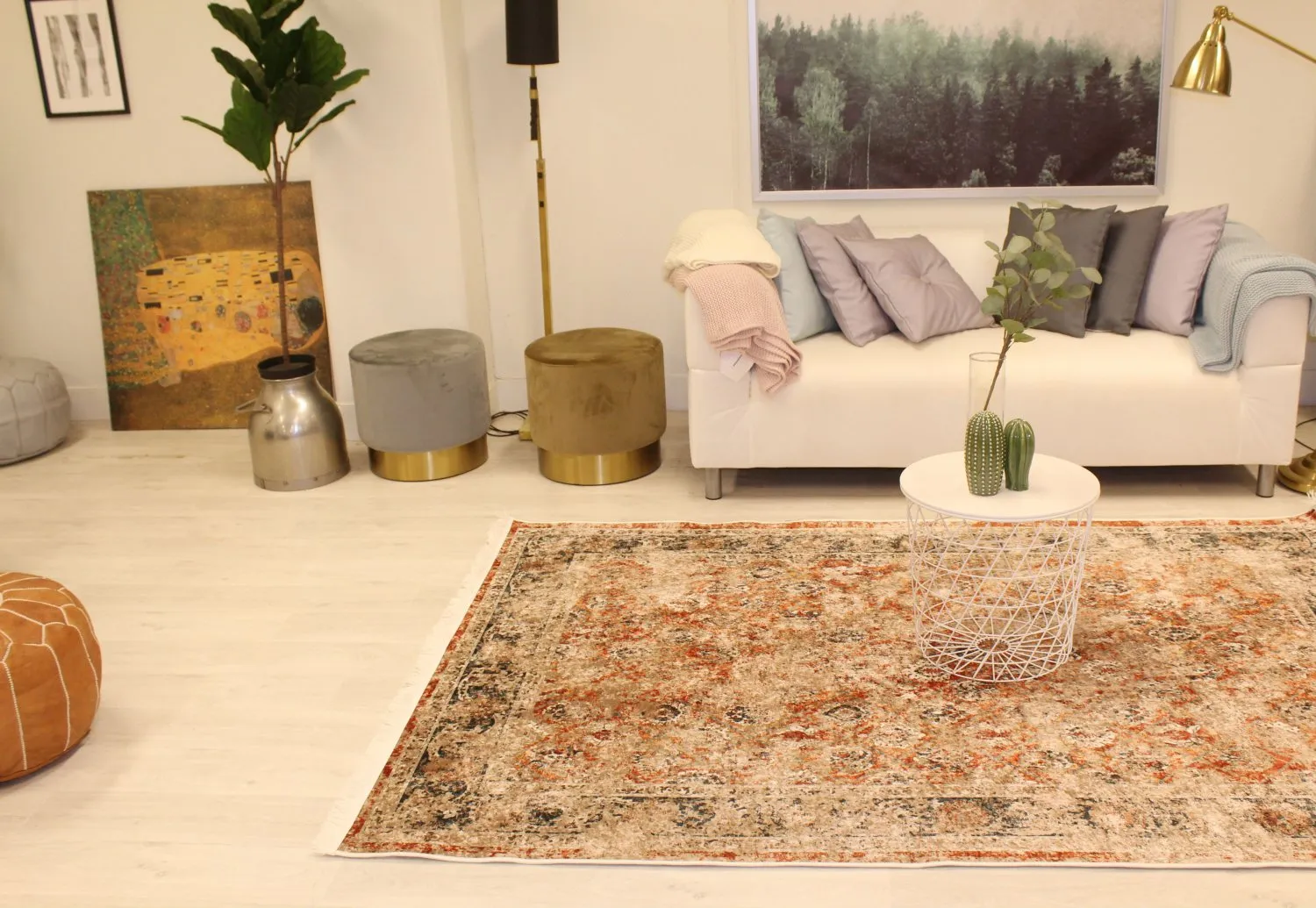 Tapis Wilton - Douz (rouge/multicolore)