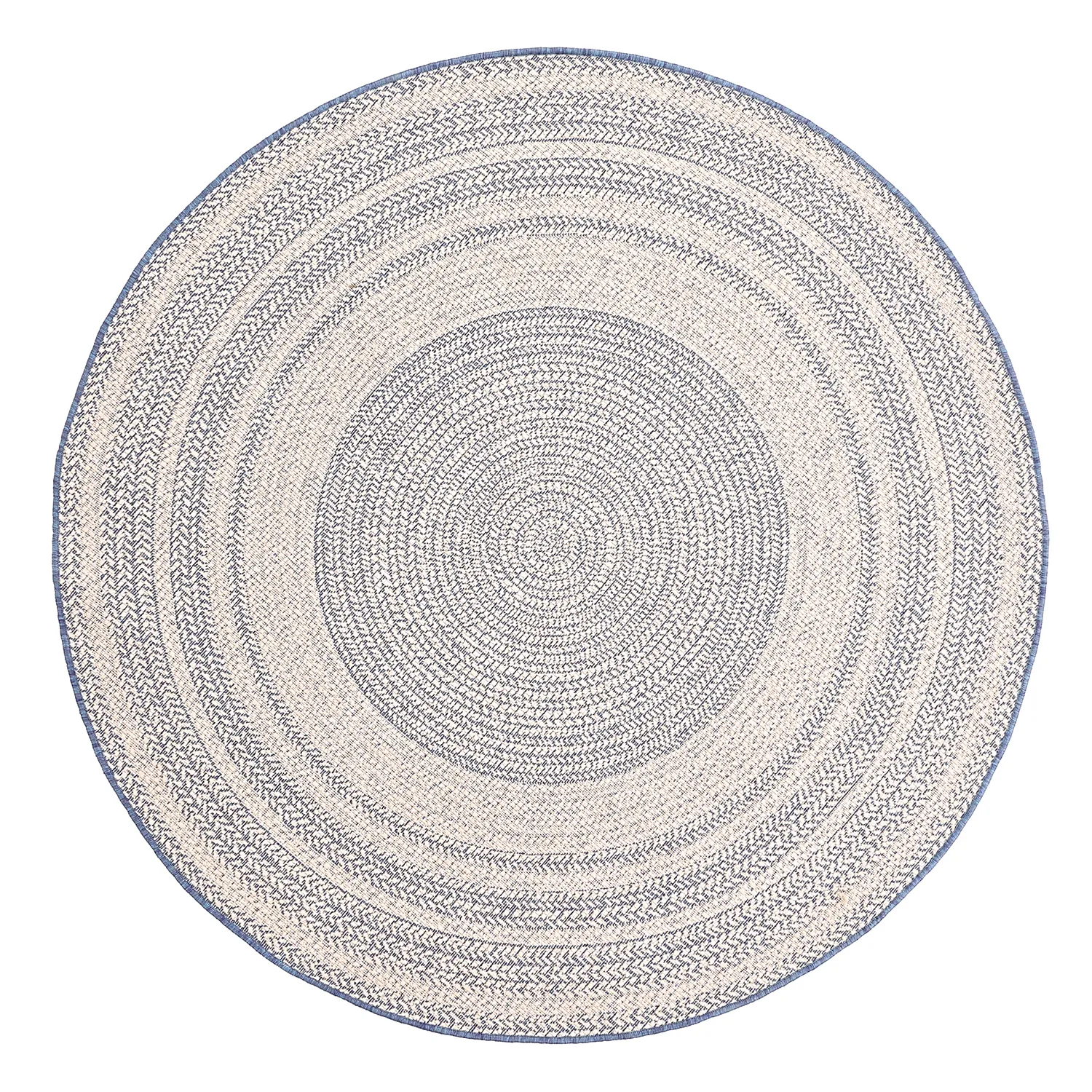 Tapis rond - Indoor/Outdoor Angus (bleu)