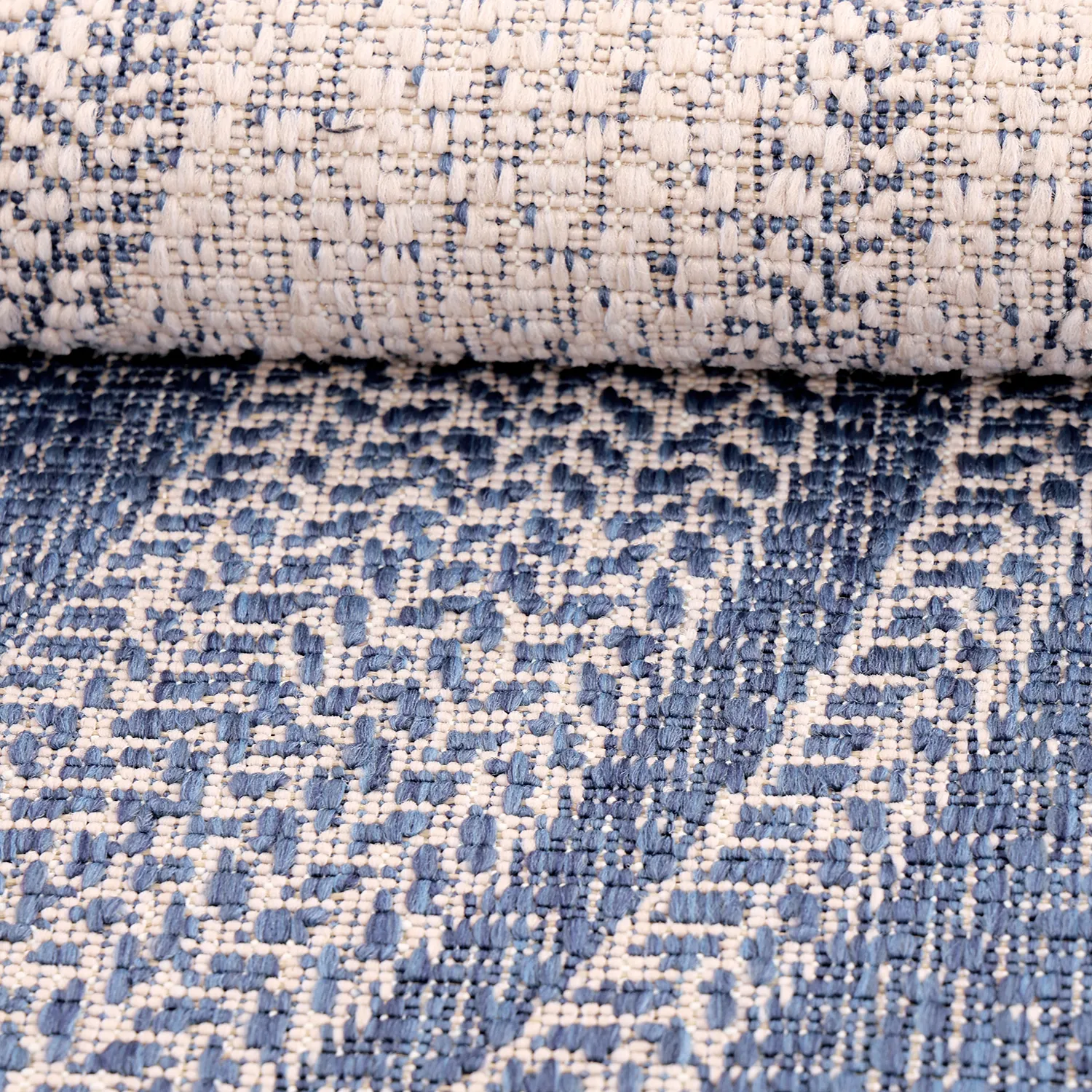 Tapis rond - Indoor/Outdoor Angus (bleu)