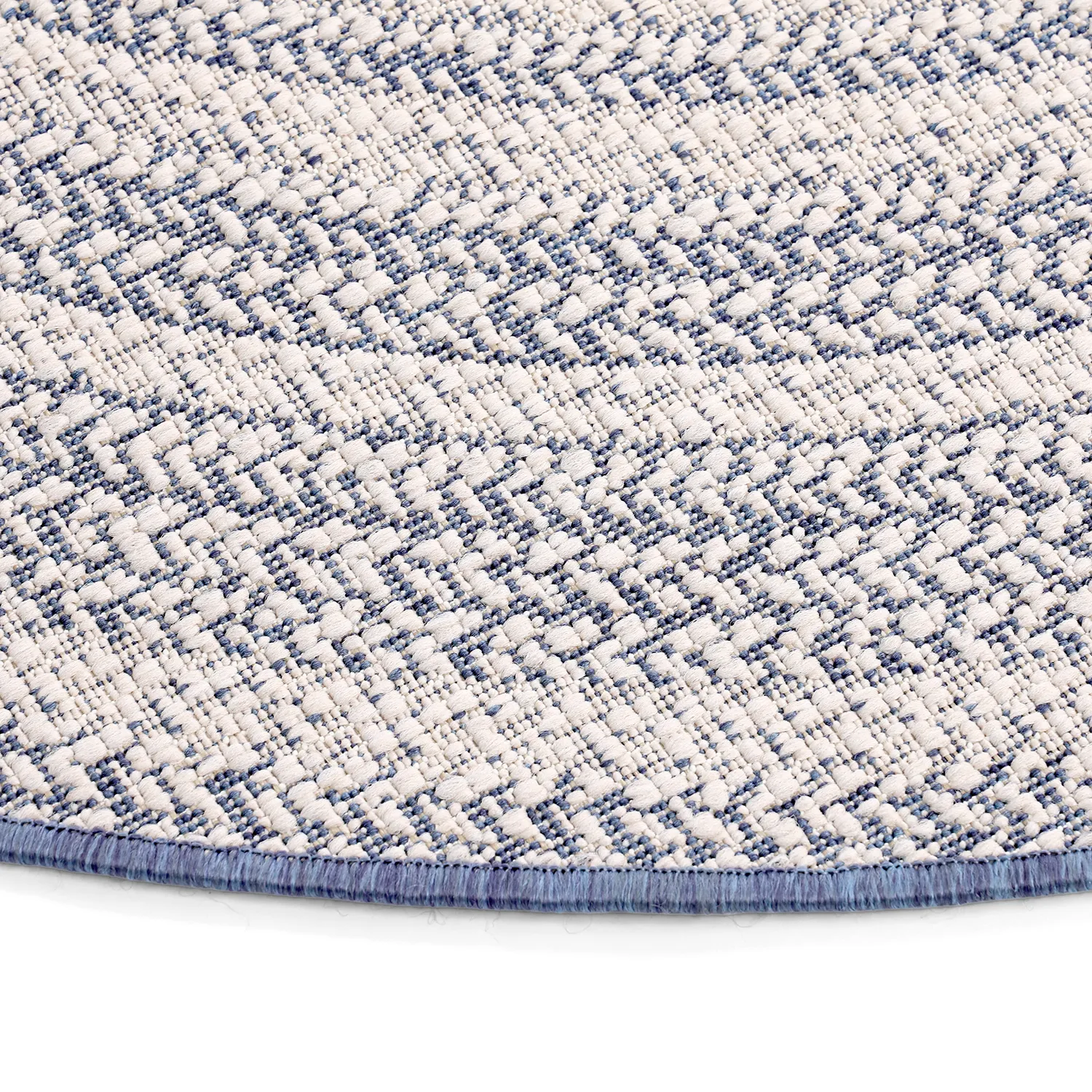 Tapis rond - Indoor/Outdoor Angus (bleu)