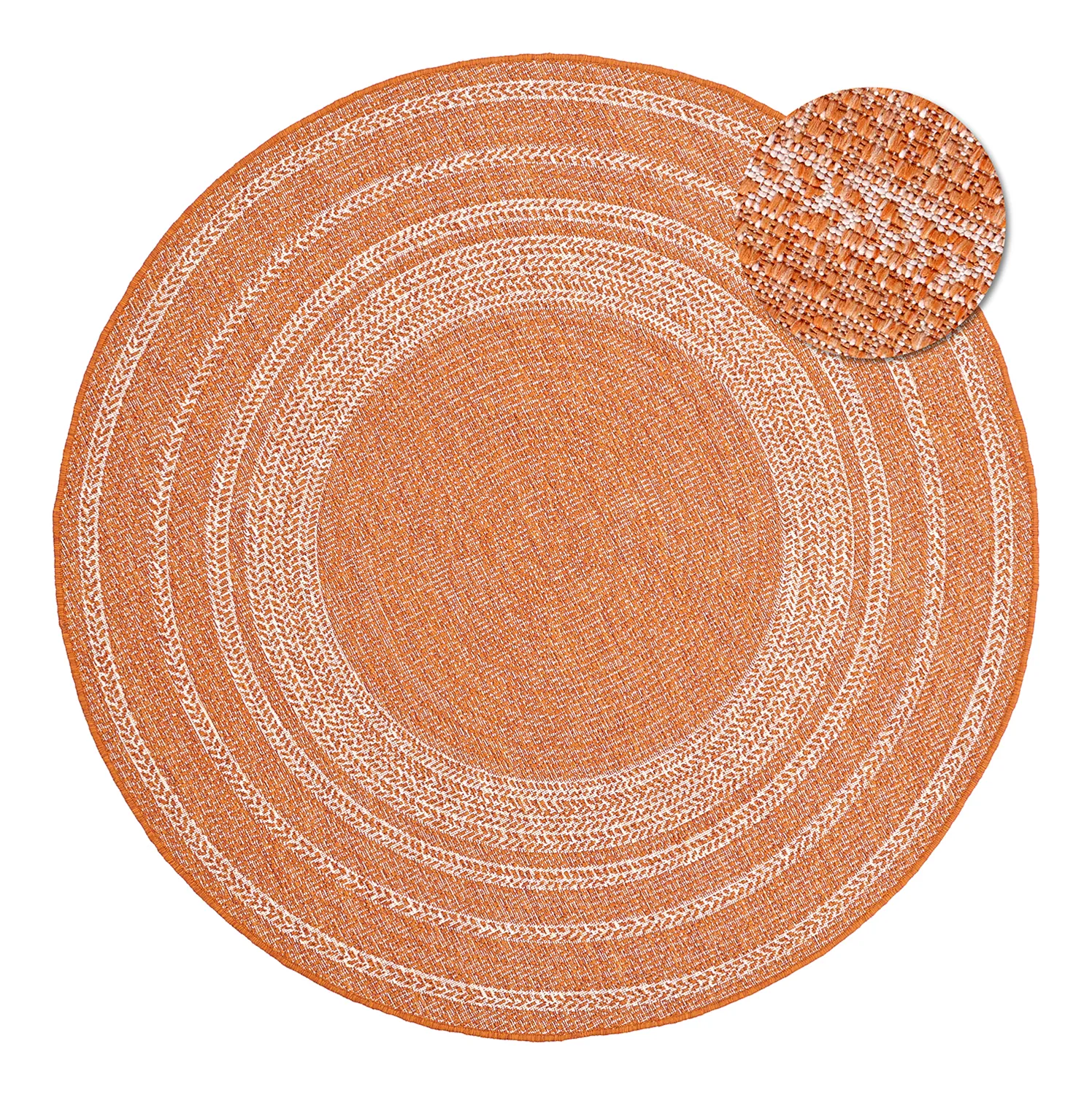 Tapis rond - Indoor/Outdoor Angus (rouge)