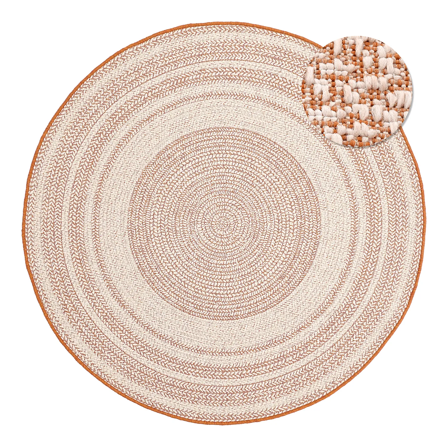 Tapis rond - Indoor/Outdoor Angus (rouge)