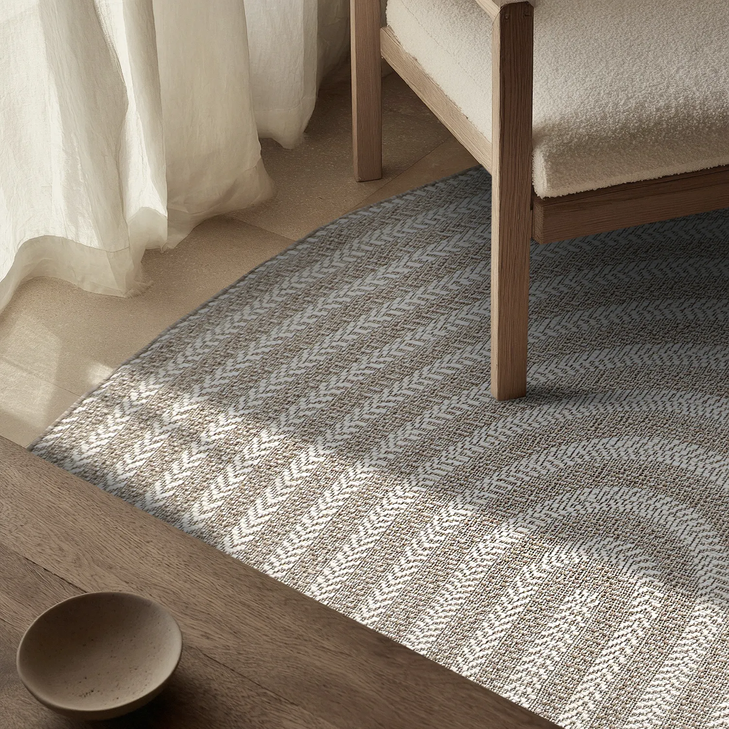Tapis ovale - Indoor/outdoor Leander (beige)