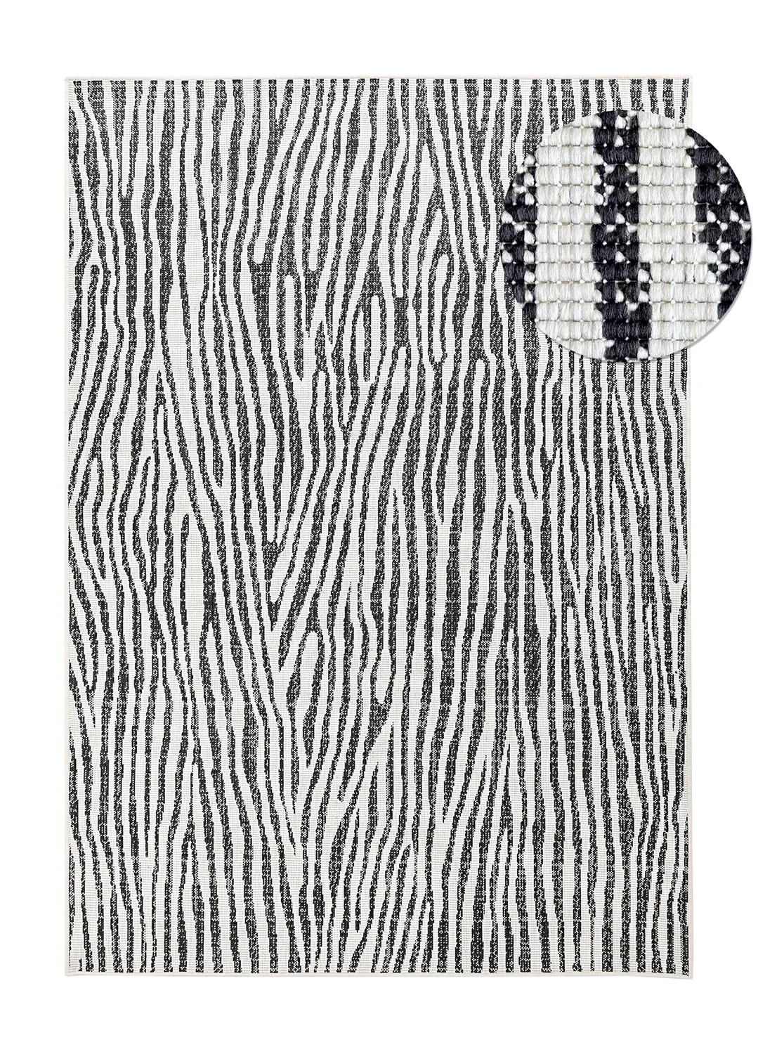 Tapis Intérieurs/Extérieurs - utomhusmatta - Vaura (noir/blanc)
