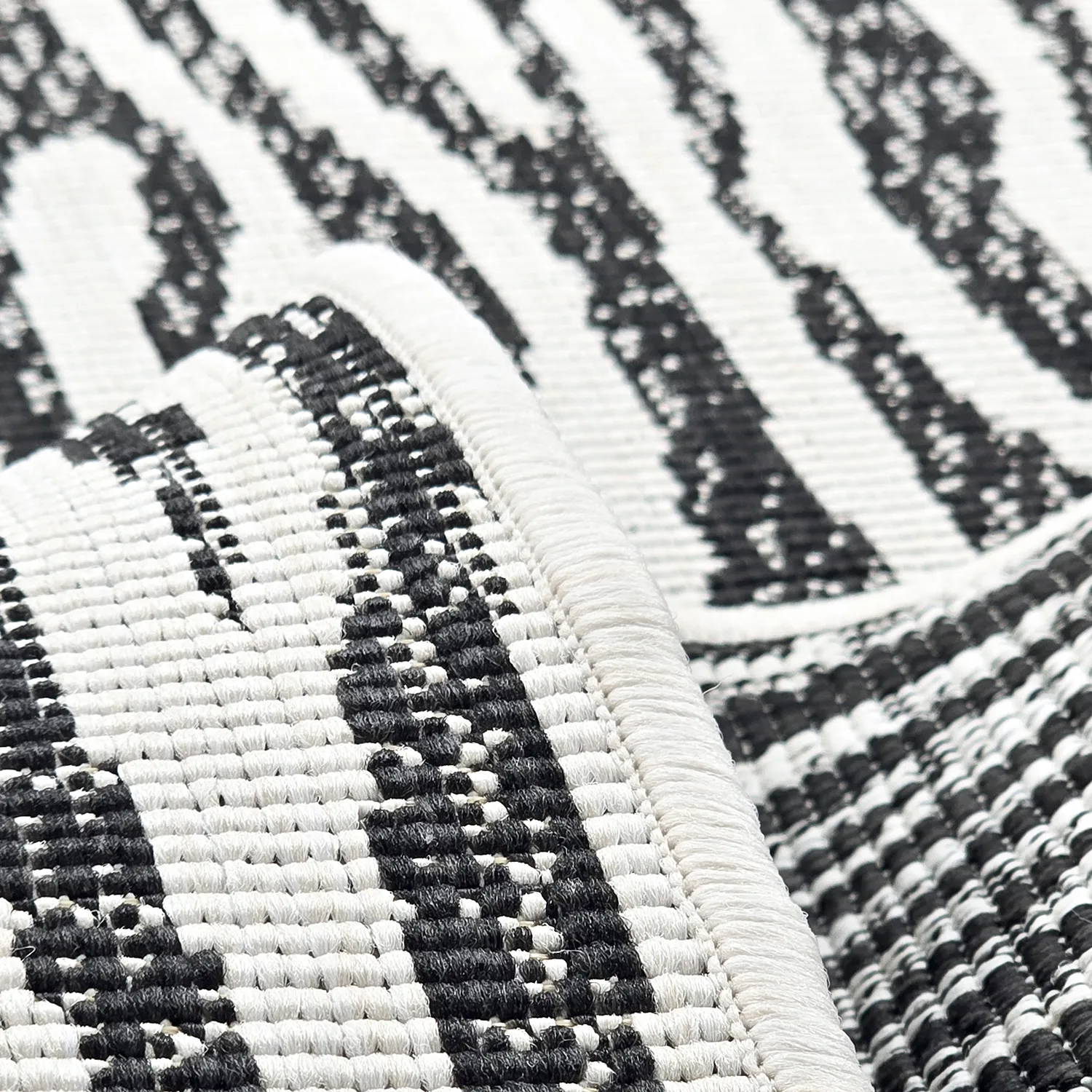 Tapis Intérieurs/Extérieurs - utomhusmatta - Vaura (noir/blanc)