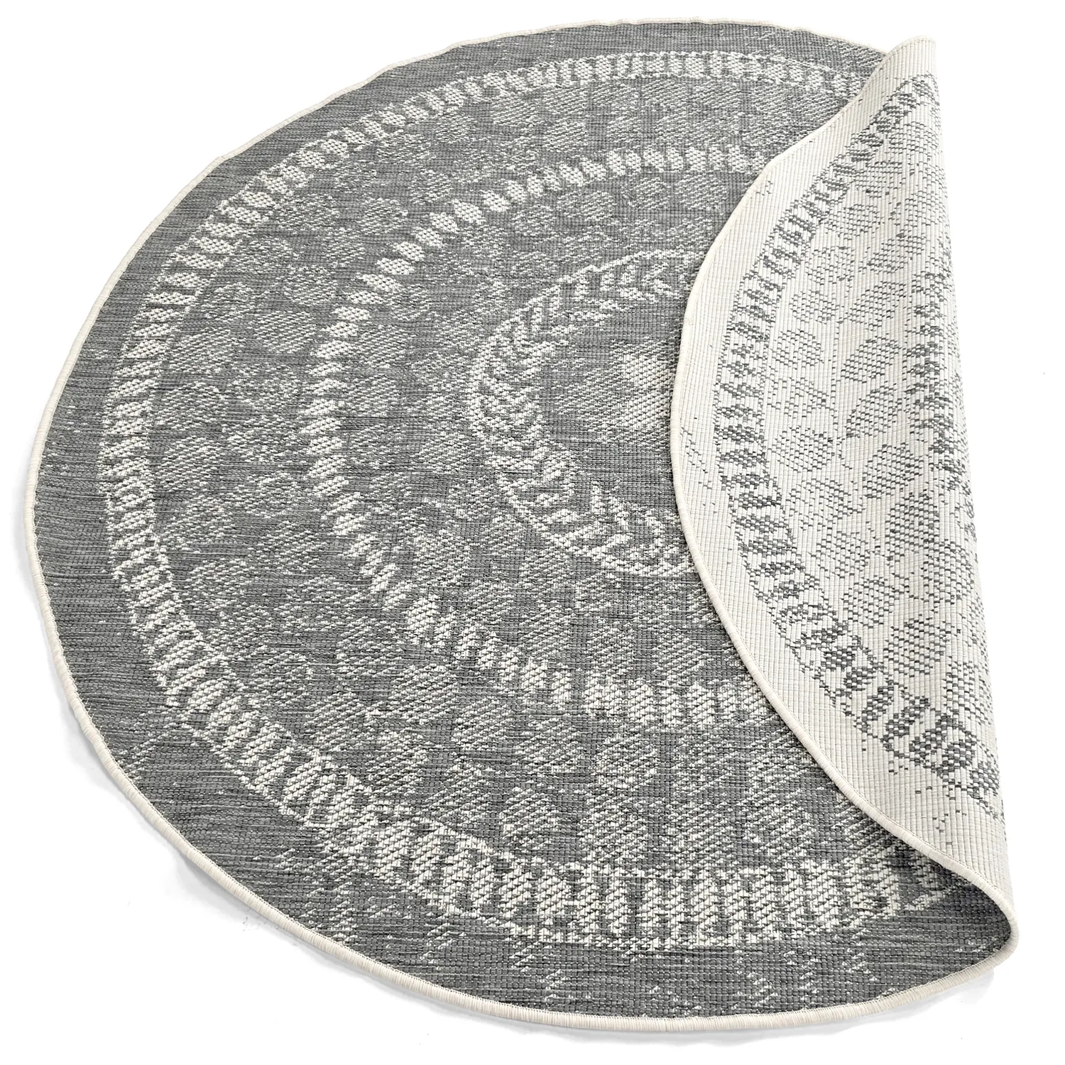 Tapis rond - Indoor/Outdoor Malcolm (gris)