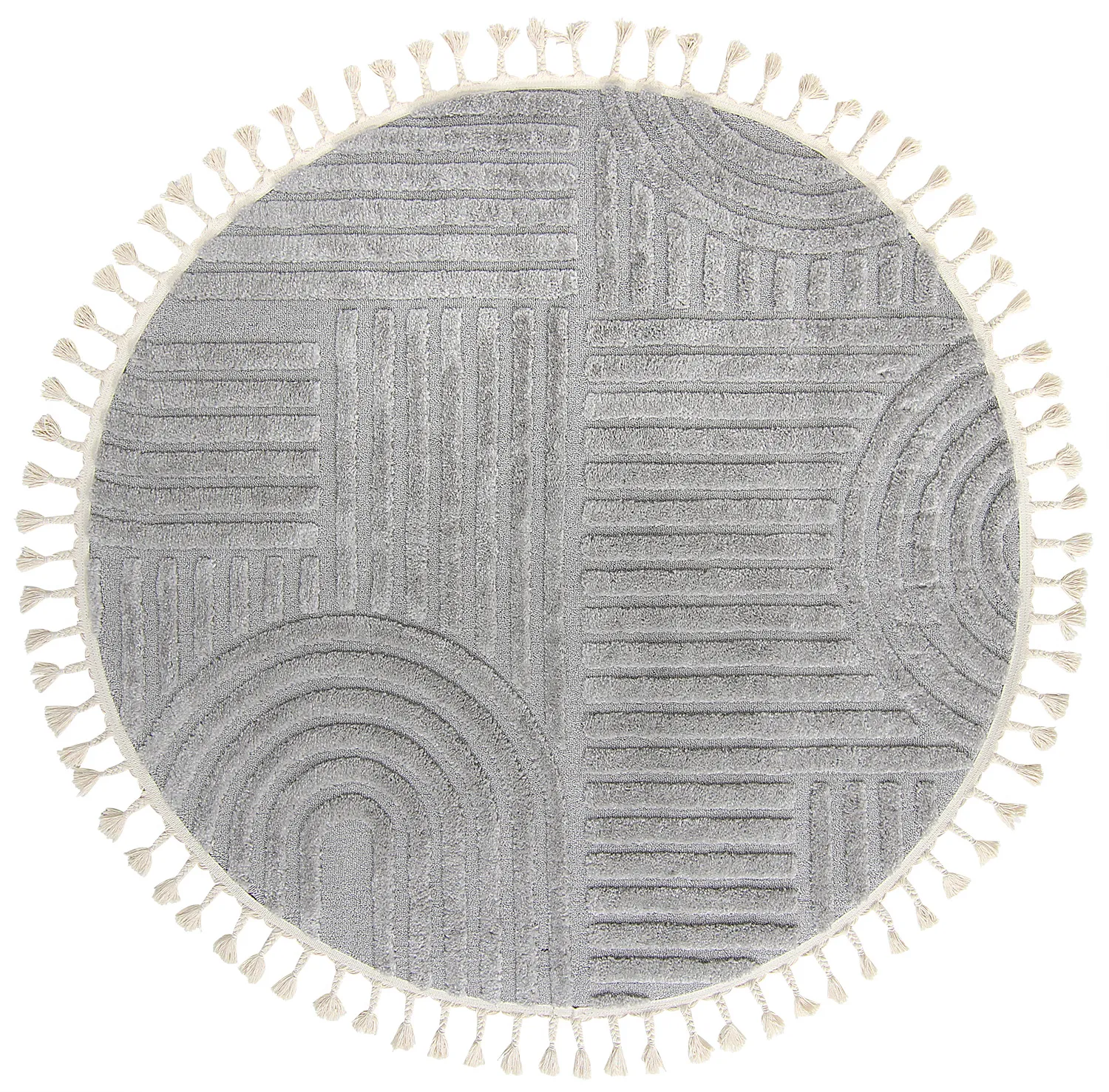 Tapis rond - Campbell (gris)