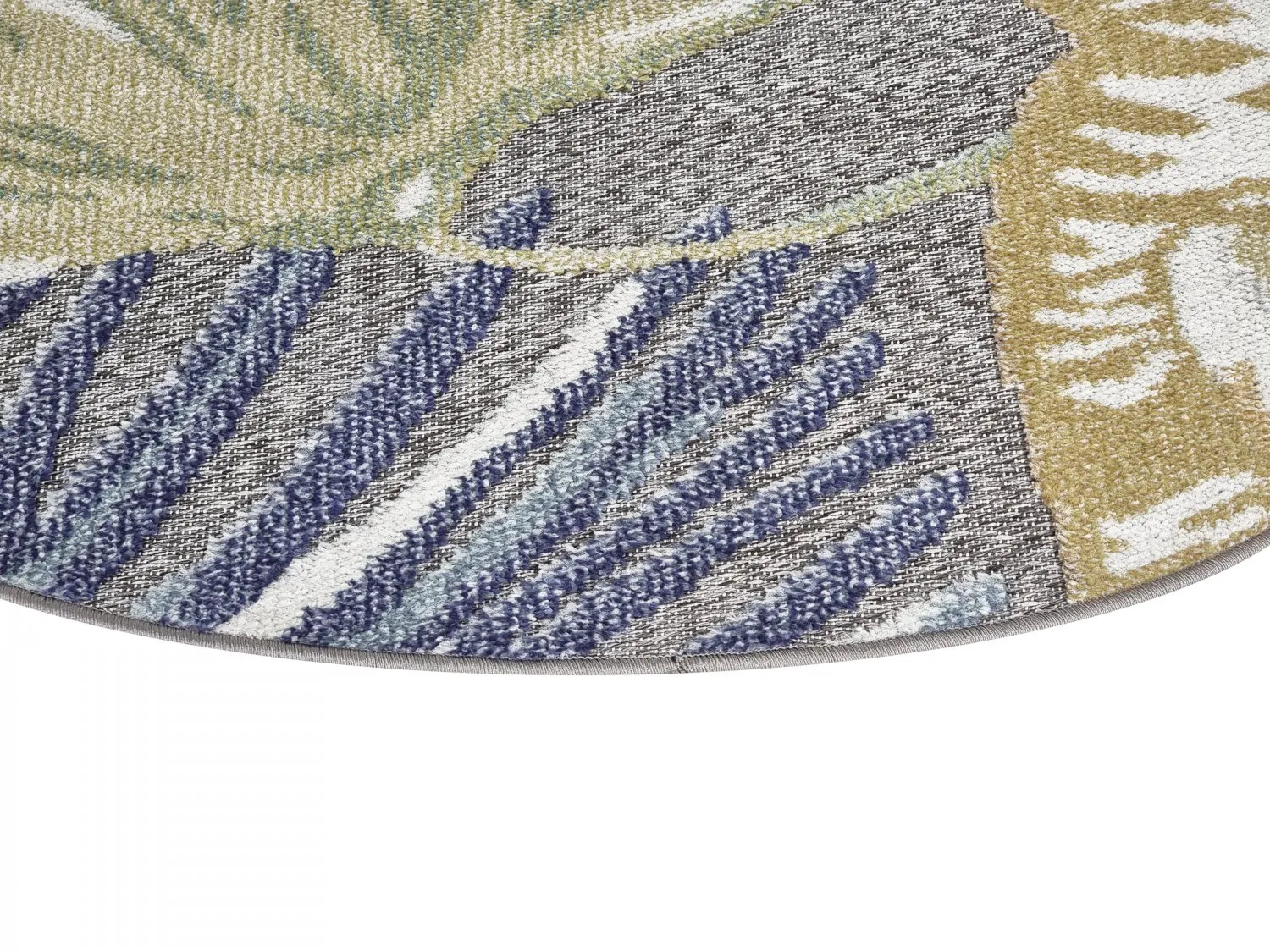 Tapis rond - Indoor/Outdoor Havana (bleu foncé/multi)