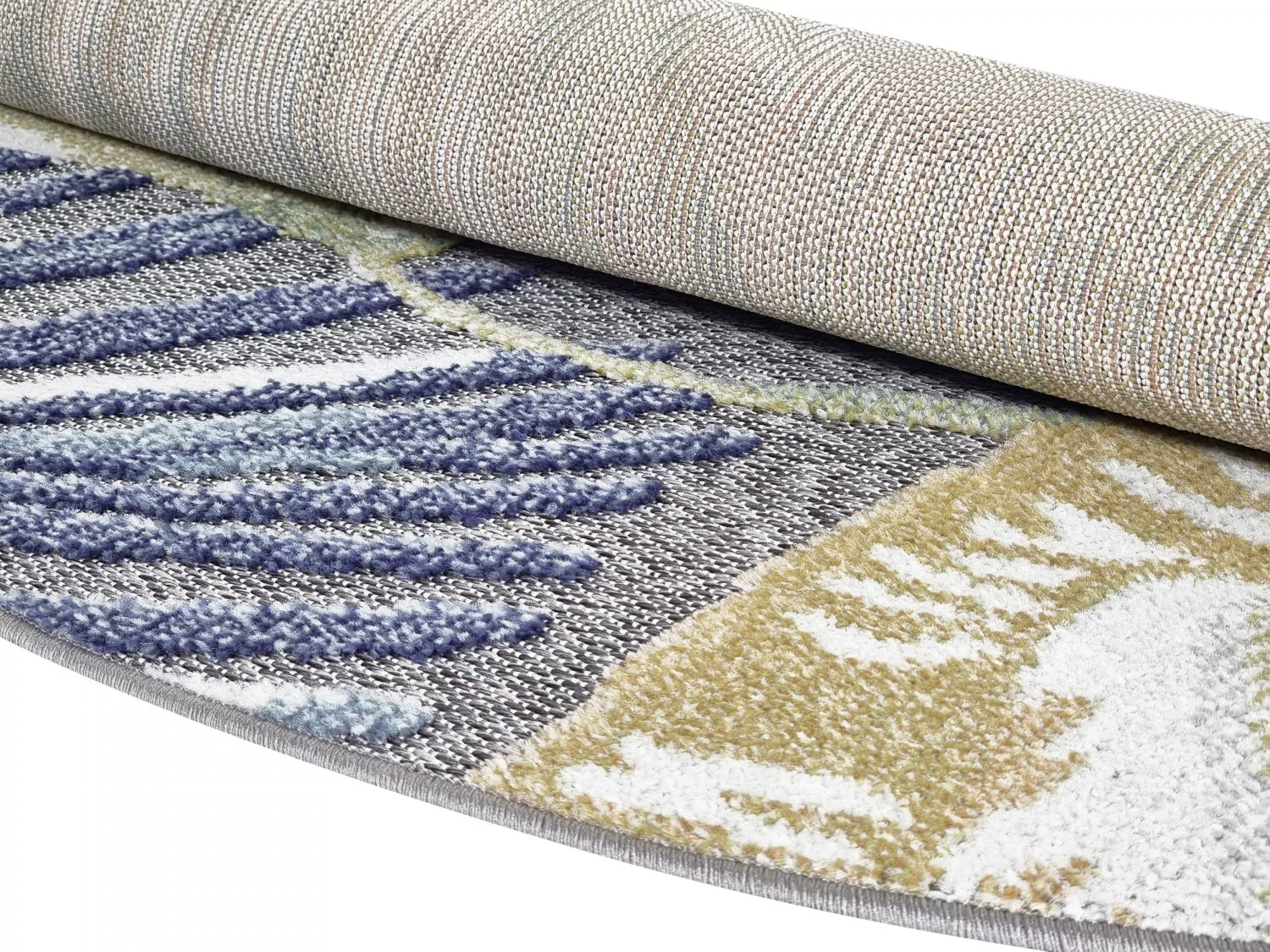 Tapis rond - Indoor/Outdoor Havana (bleu foncé/multi)