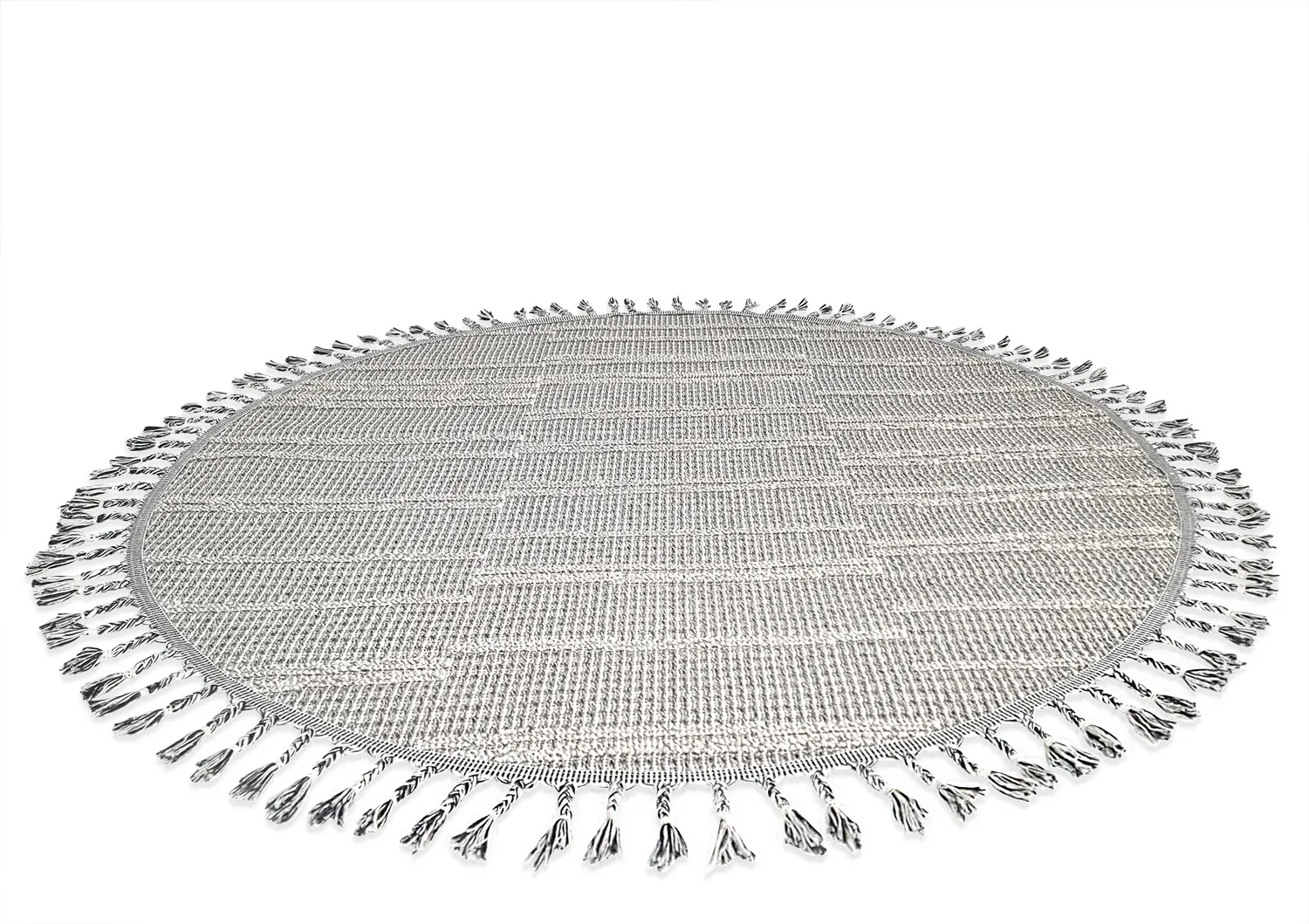 Tapis rond - Intérieur/Extérieur Paz (gris)