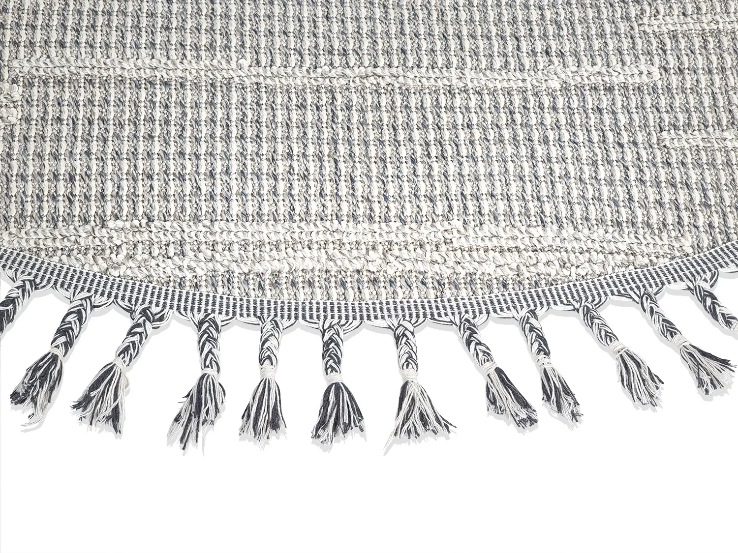 Tapis rond - Intérieur/Extérieur Paz (gris)