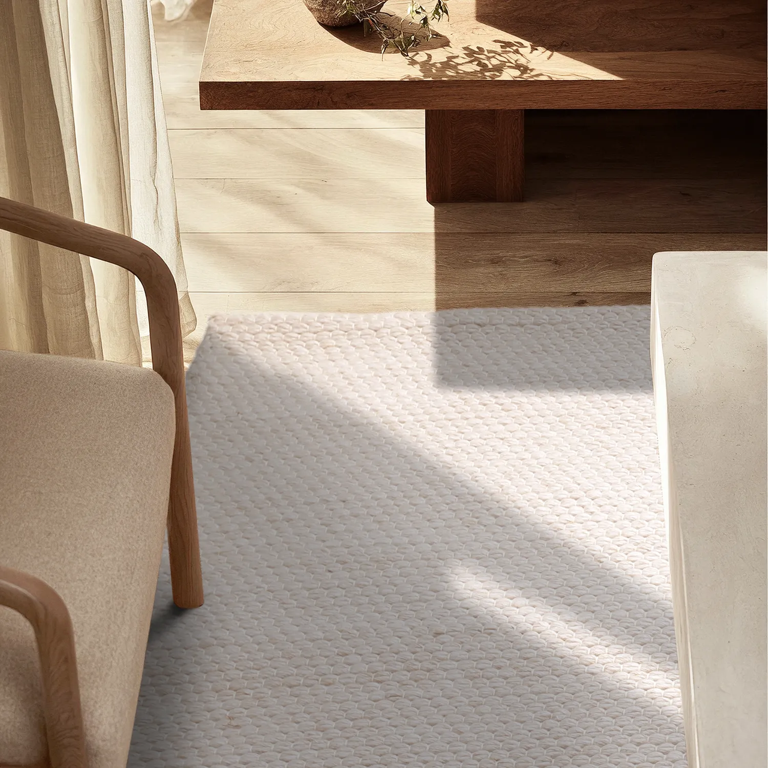 Tapis Intérieurs/Extérieurs - Arco Wool Look (crème)