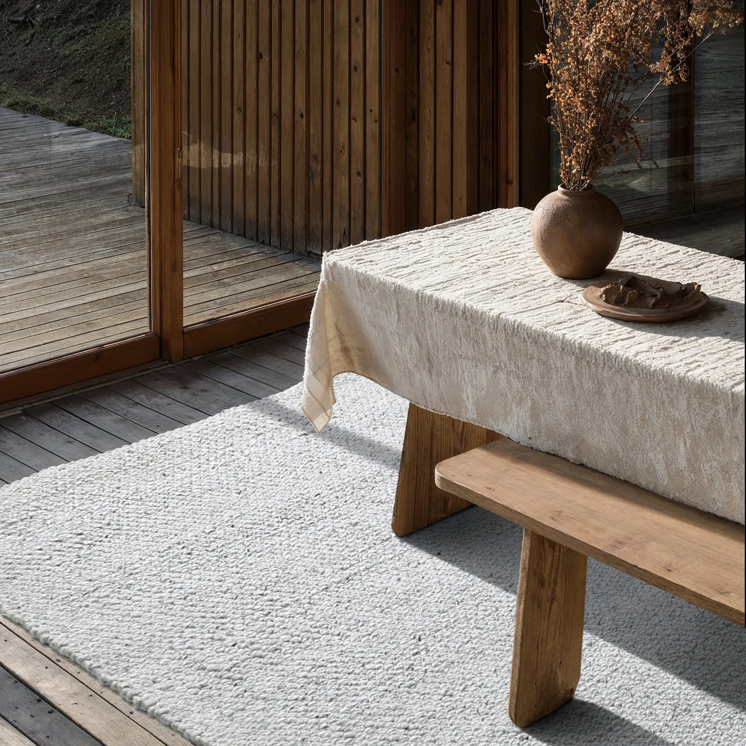 Tapis Intérieurs/Extérieurs - Arco Wool Look (gris/beige)
