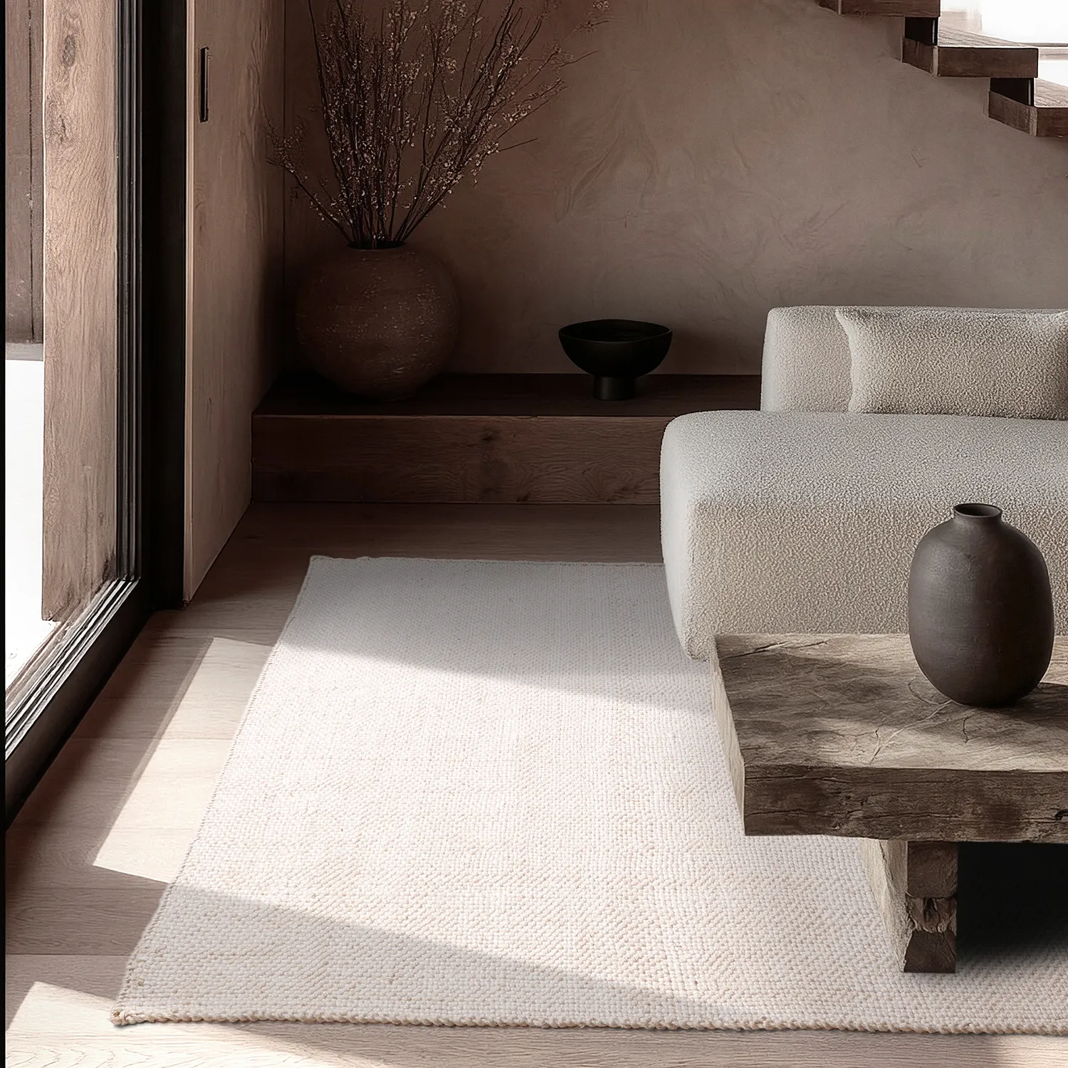 Tapis Intérieurs/Extérieurs - Orta Wool Look (crème)