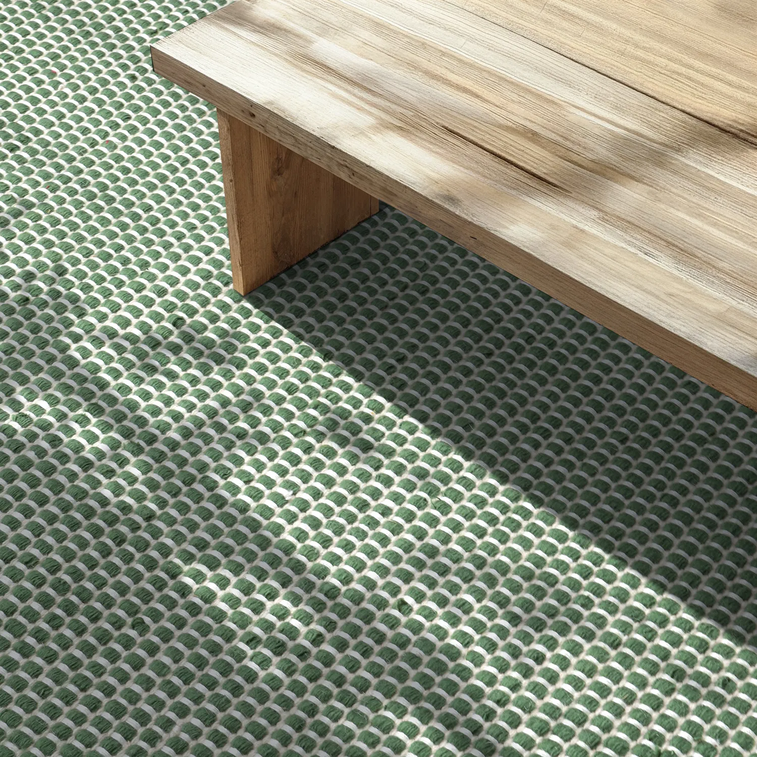 Tapis Intérieurs/Extérieurs - Coastal Wool Look (vert/blanc)
