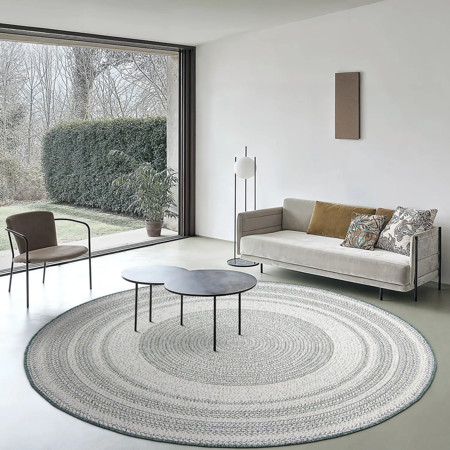 Tapis rond - Indoor/Outdoor Angus (vert)