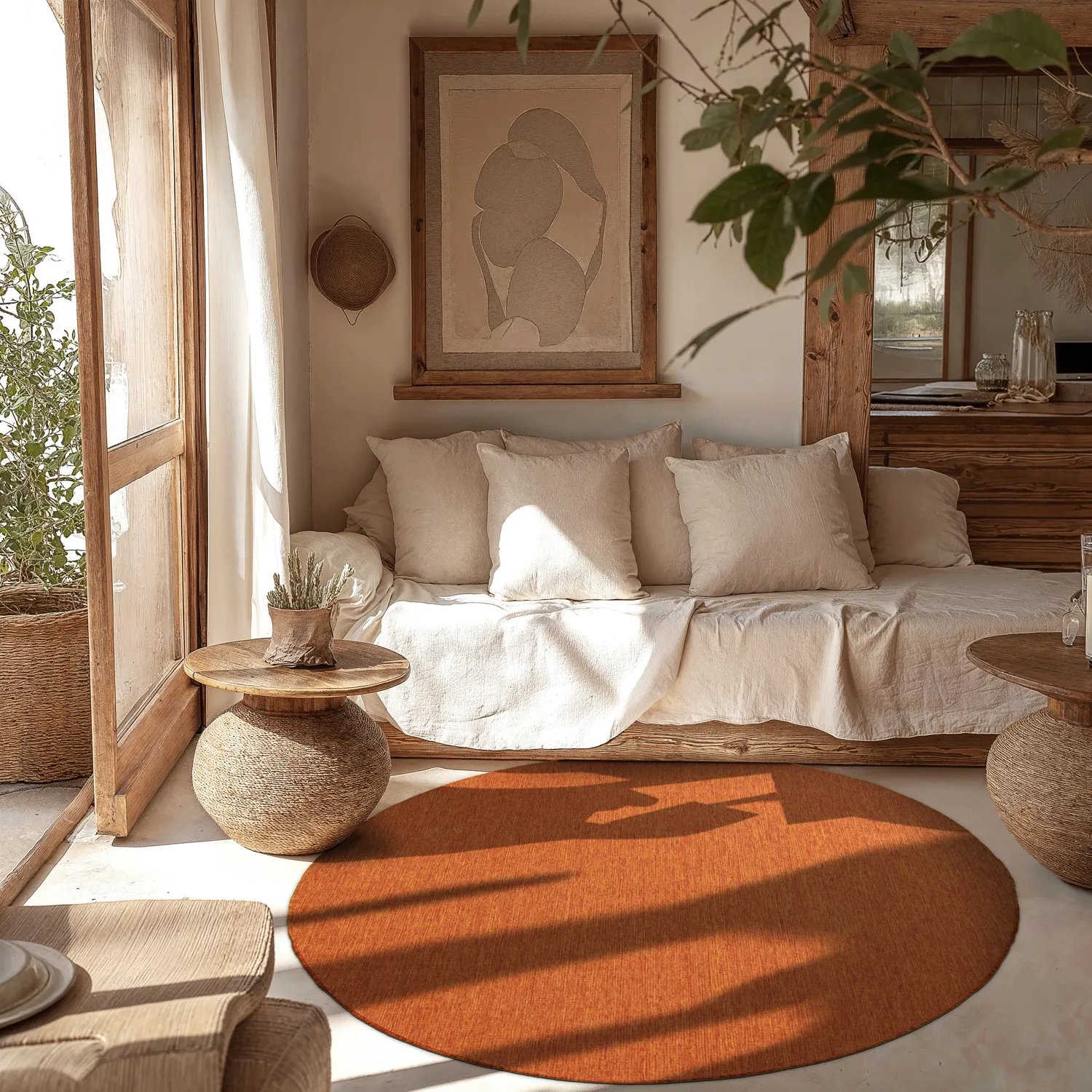 Tapis rond - Monsanto (orange)